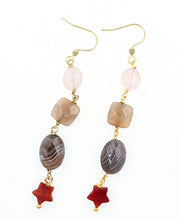 Charger l'image dans la galerie, Pierre de Lune & Agate du Botswana & Cornaline & Quartz rose