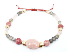 Charger l'image dans la galerie, Labradorite, Quartz rose et Rhodonite