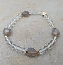 Charger l'image dans la galerie, Agate grise et Quartz