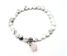 Charger l'image dans la galerie, Howlite et quartz rose