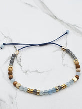 Charger l'image dans la galerie, Jaspe Paysage et Labradorite et Aigue-marine