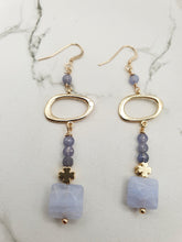 Charger l'image dans la galerie, Tanzanite et Agate Blue Lace