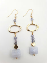 Charger l'image dans la galerie, Tanzanite et Agate Blue Lace