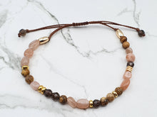 Charger l'image dans la galerie, Pierre de Lune et Quartz fumé et Jaspe paysage