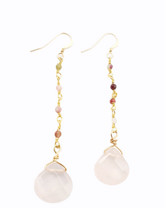 Quartz rose et Tourmaline