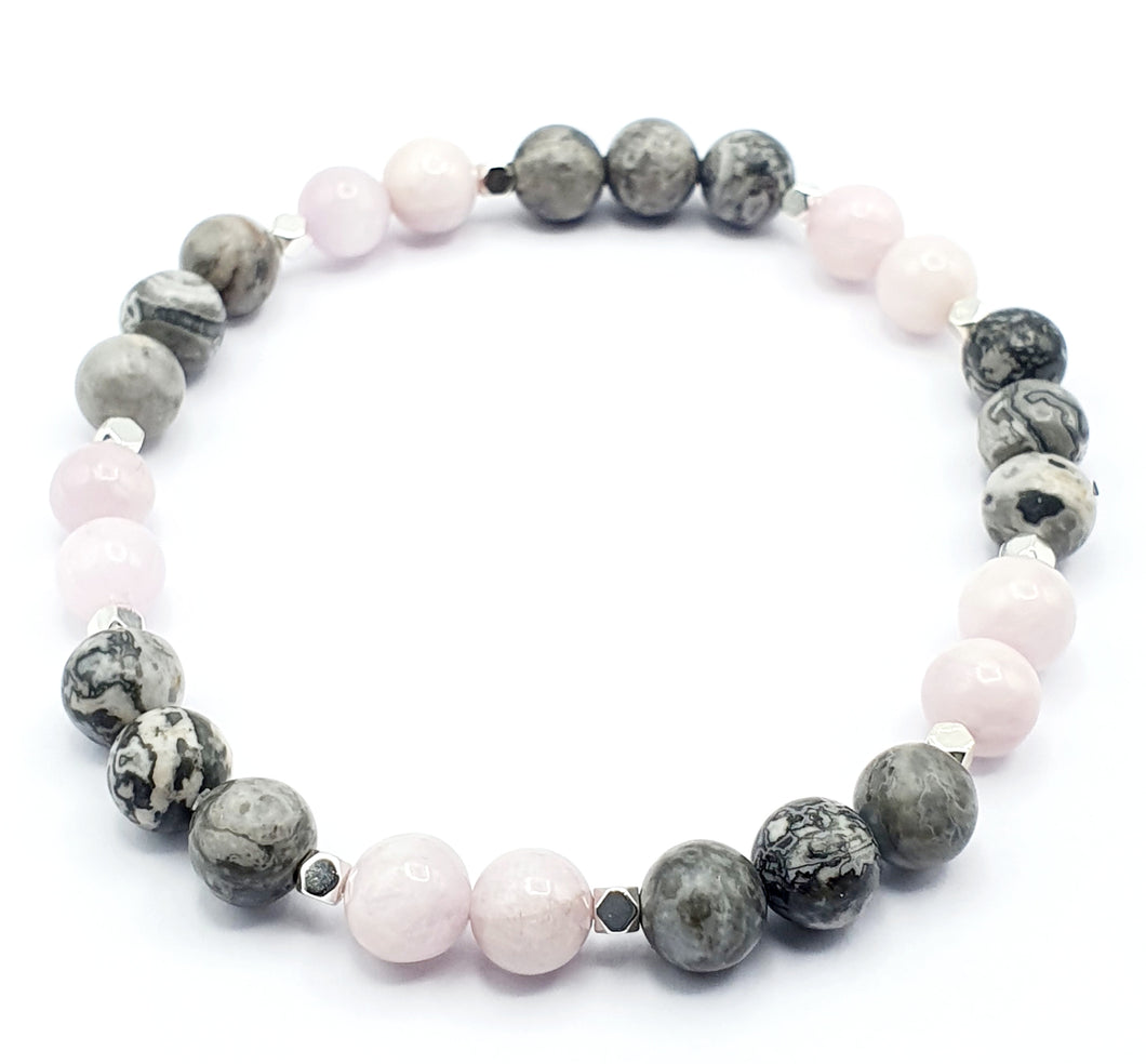 Kunzite et Jaspe Picasso