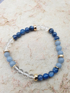 Angélite, Quartz et Cyanite