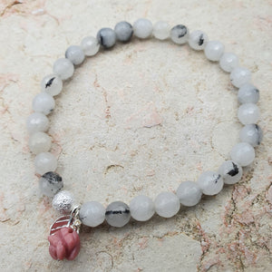 Quartz Tourmaline et Rhodonite