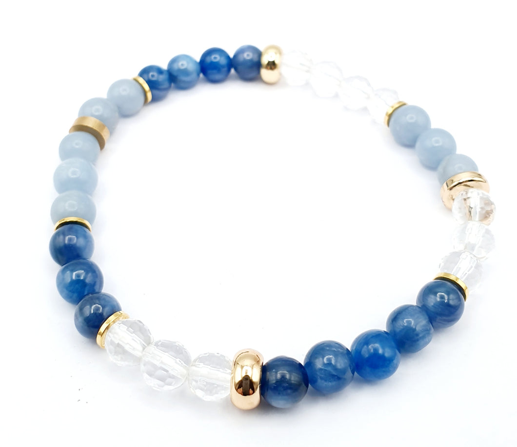 Angélite, Quartz et Cyanite