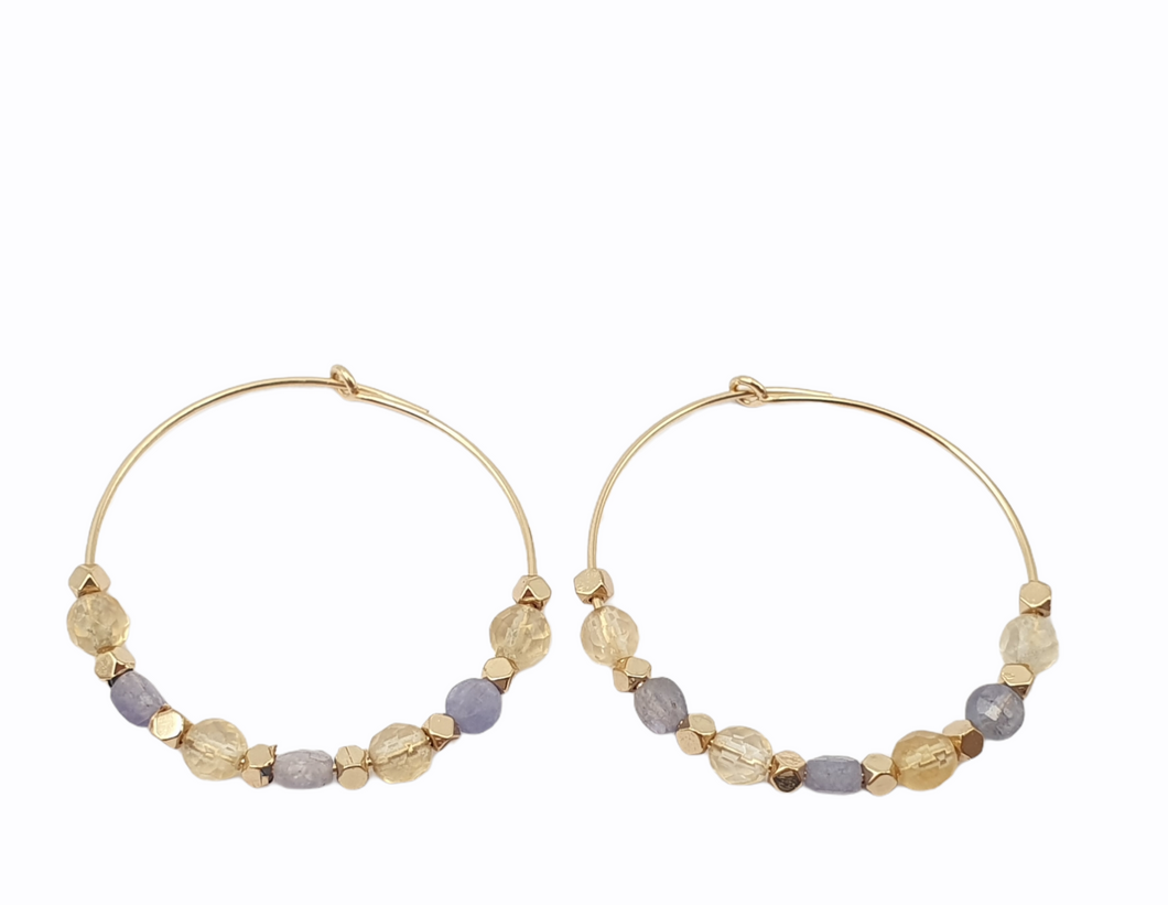 Citrine et Tanzanite