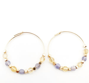 Citrine et Tanzanite