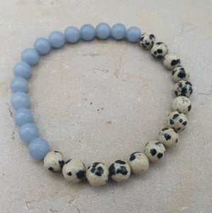 Angélite et Jaspe Dalmatien
