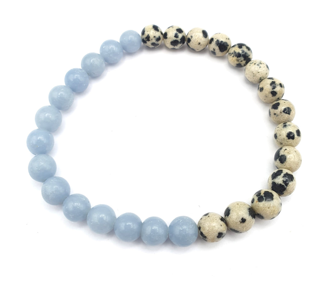Angélite et Jaspe Dalmatien