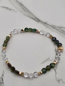 Tourmaline verte et Quartz